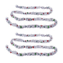 Melrose Tinsel Sleigh Bell Ornament Garland (Set of 2)