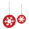Melrose Red Wood Snowflake Cut-Out Ornament (Set of 12)