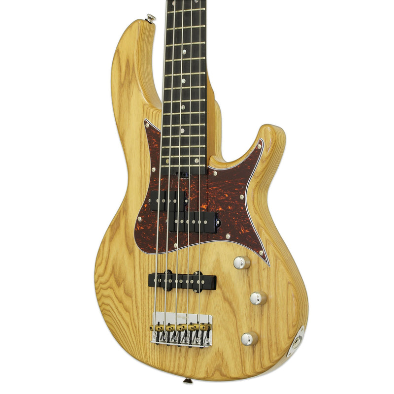 Aria Pro II 313-MKII/5 Detroit 5-String Bass Guitar - Open-Pore Natural