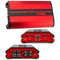 DS18 SXE-1200.4/RD 4-Channel 400W RMS Amplifier - Red