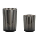 Melrose Srtiped Glass Candle Holder (Set of 2)