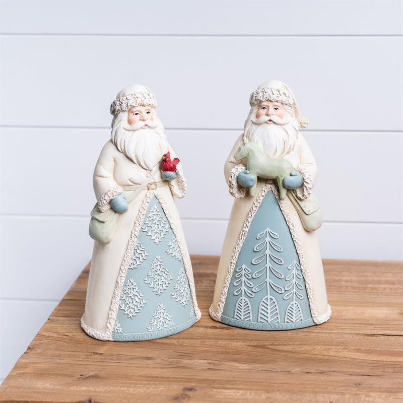 Melrose Winter Santa Figurine (Set of 2)