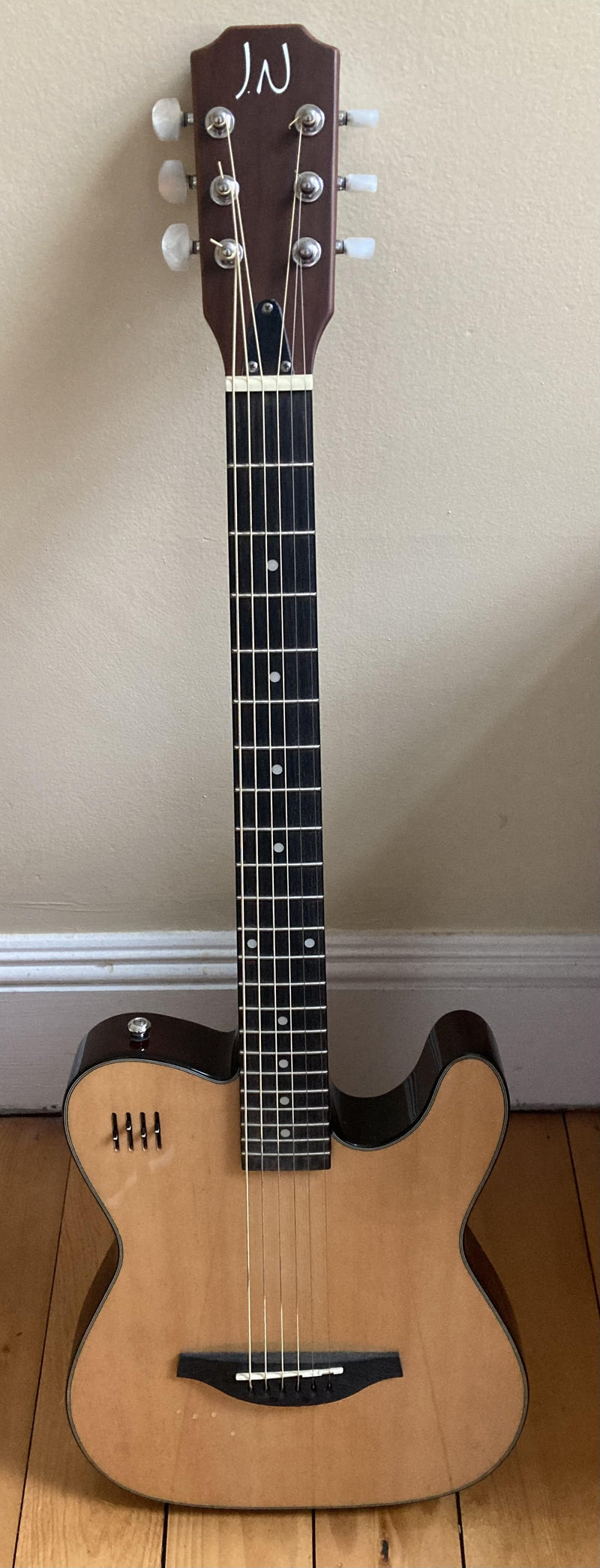 James Neligan Solid Body Cutaway Electric Folk Guitar - New Open Box