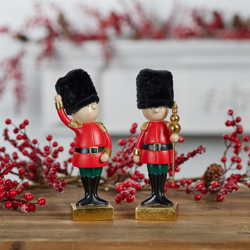 Melrose Holiday Nutcracker Soldier Figurine (Set of 2)