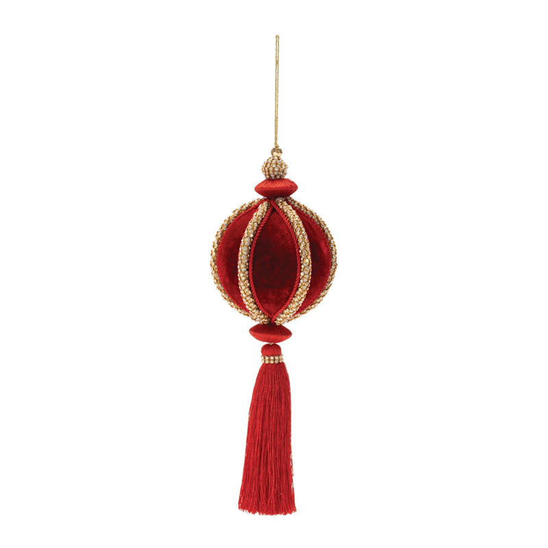 Melrose Tasseled Ball Ornaments – Set of 4