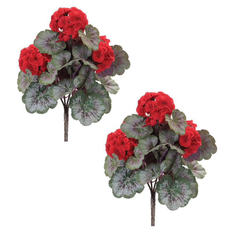 Melrose Geranium Floral Bush (Set of 2)