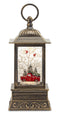 Melrose LED Snow Globe Lantern with Truck and Forest Scene 10.25"H