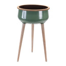 Melrose Metal Planter with Wood Legs 24"H Planter