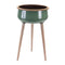 Melrose Metal Planter with Wood Legs 24"H Planter