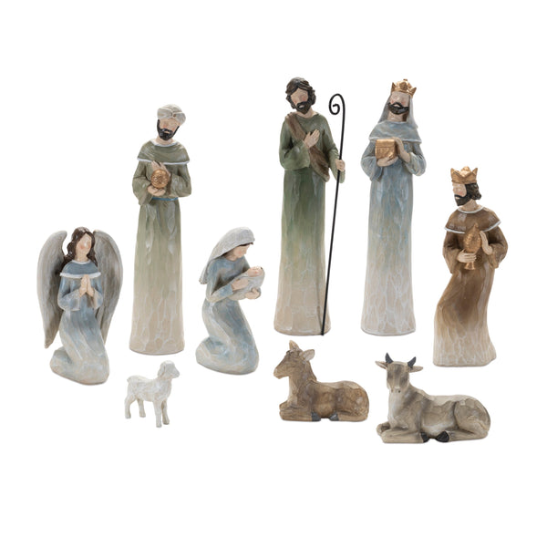 Melrose Modern Holiday Nativity Figurines (Set of 9)