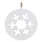 Melrose White Wood Snowflake Cut-Out Ornament (Set of 12)