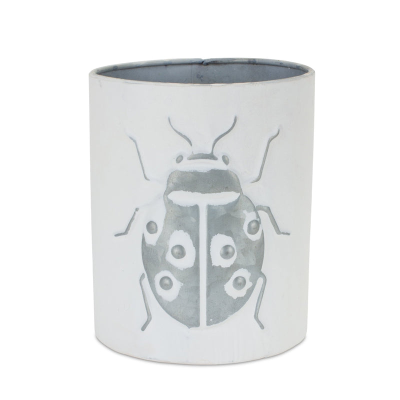 Melrose Brushed Metal Insect Pot Set of 3 Planter