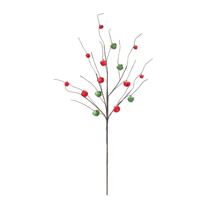 Melrose Sleigh Bell Twig Branch (Set of 6)