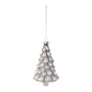 Melrose Snowy Glass Tree Ornaments – Set of 6