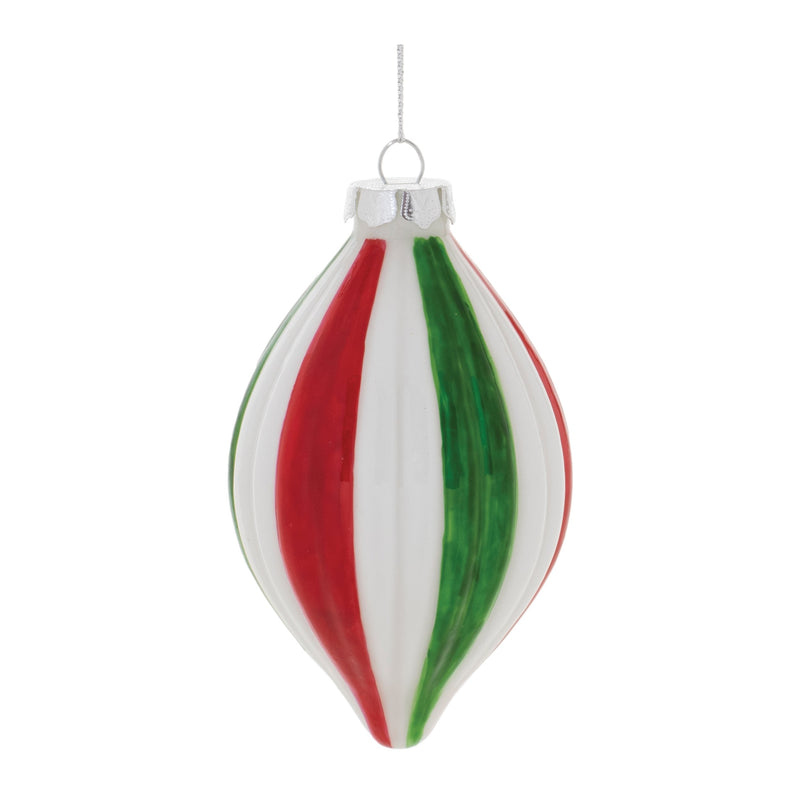 Melrose Ribbed Glass Ornament (Set of 12)