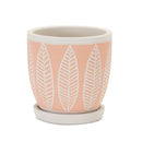 Melrose Stone Planter with Plate Set of 2 Planter