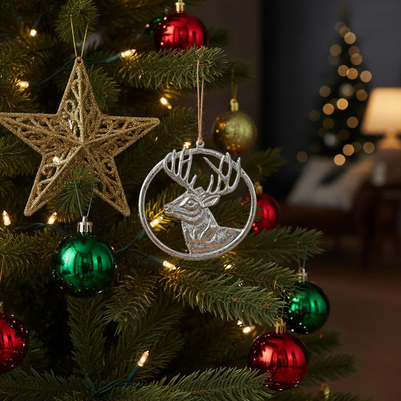 Melrose Deer Mount Ornament (Set of 12)