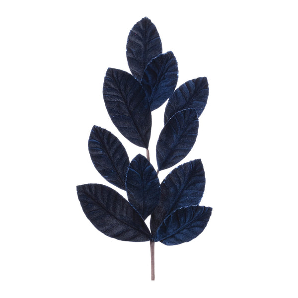 Melrose Glittered Magnolia Leaf Spray (Set of 12)