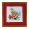 Melrose Framed Dog Sled and Ski Print Under Glass (Set of 2)