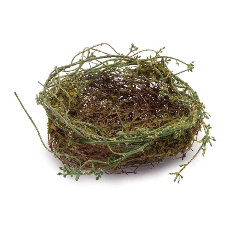 Melrose Twig Bird Nest with Moss (Set of 6)