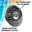 XKGlow 7" XKmax App Control RGBW Jeep Headlight Kit - MX-7IN-JP-KIT-JL