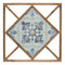 Melrose Framed Ornamental Wall Tile 14.25"SQ, Rustic, Metal