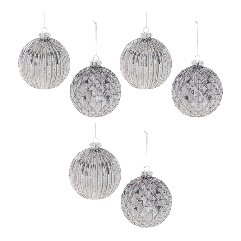 Melrose Glittered Glass Ball Ornament (Set of 6)
