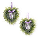 Melrose Lavender Twig Heart Wreath (Set of 2)