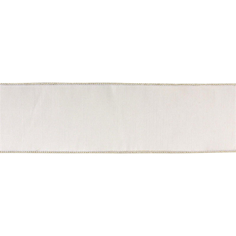 Melrose White Holiday Ribbon 4" x 10 yds.