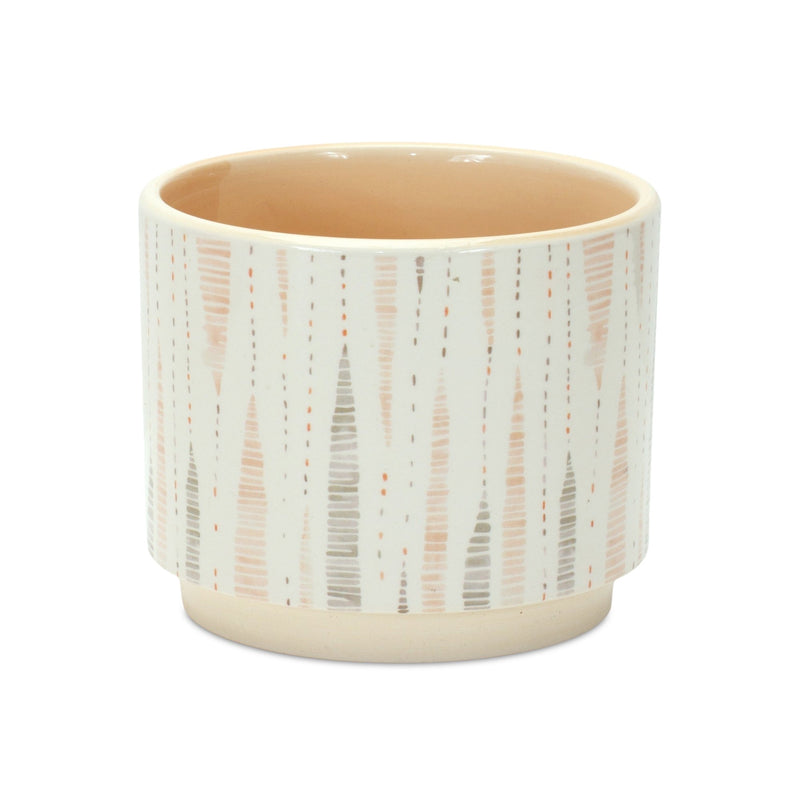 Melrose Blush Patterned Stacking Pot Set of 3 Planter, Dolomite