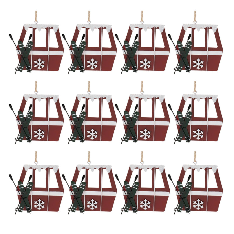 Melrose Metal Gondola Ornament (Set of 12)