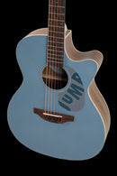 Ovation AEO-69-B Applause Jump OM Cutaway Electric-Acoustic Guitar Lagoon