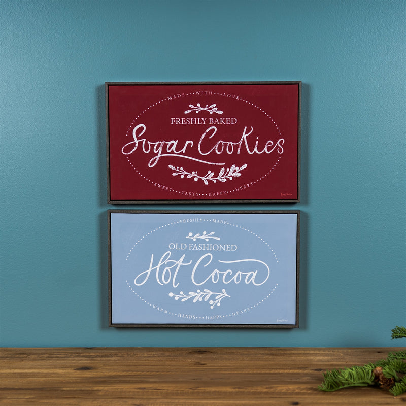 Melrose Winter Cookies and Cocoa Wall Sign (Set of 2)