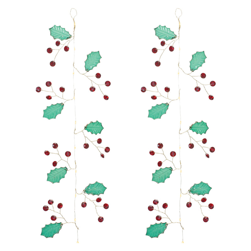 Melrose Holly and Jem Jewel Garland (Set of 2)