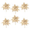 Melrose Beaded Poinsettia Flower Stem (Set of 6)