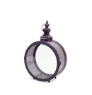 Melrose Black Ornate Metal Circle Lantern 17.5"D