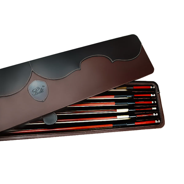 Pedi Premium Faux Leather 6-Piece Bow Display Case for Violin, Viola, & Cello