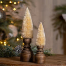 Melrose Mini Bottle Brush Tree on Pedestal (Set of 2)