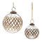 Etched Harlequin Glass Ball Ornament (Set of 12)