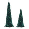 Melrose Green Beaded Leaf Pine Tree (Set of 2)