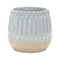 Melrose Ribbed Porcelain Vase with Two Tone Design (Set of 2)