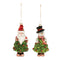 Melrose Glass Santa and Snowman Christmas Tree Ornament (Set of 12)
