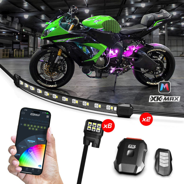 XKGlow XKmax RGB+W addressable Motorcycle Underglow App Control L - MX-MOTO-MINI