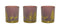 Melrose Glass Tea Light Holder with Woodland Scene (Set of 3)
