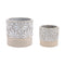 Melrose Ceramic Floral Planter Set of 2 Planter, Ceramic