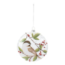 Glass Chickadee Bird Ball Ornament (Set of 6)