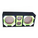 DEEJAY LED 8" Dual Woofer & Tweeter Empty Chuchera Speaker Enclosure – Green