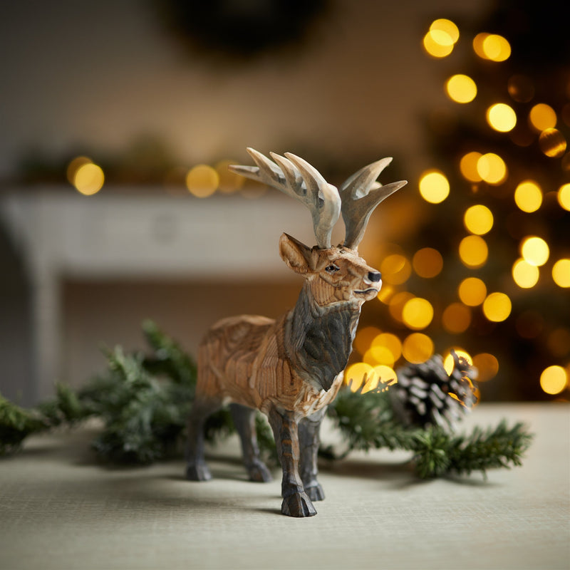 Melrose Wooden Deer Figurine