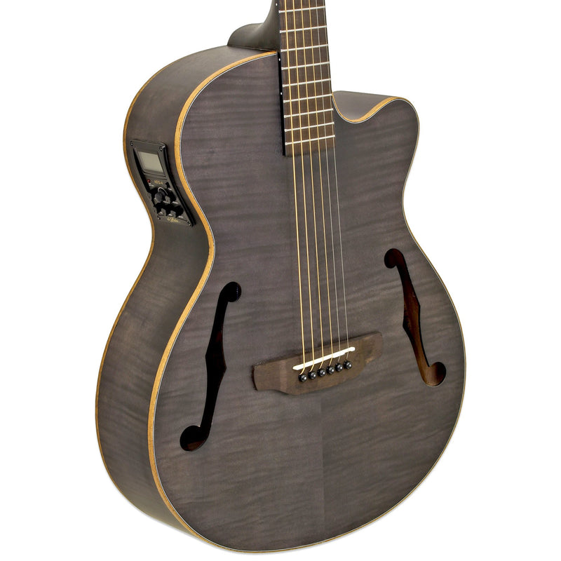 Aria FET-F2 STBK Electro-Acoustic Guitar with Gig Bag – Stained Black