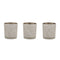 Melrose Set of 3 Silver & Gold Glass Votive Candle Holders